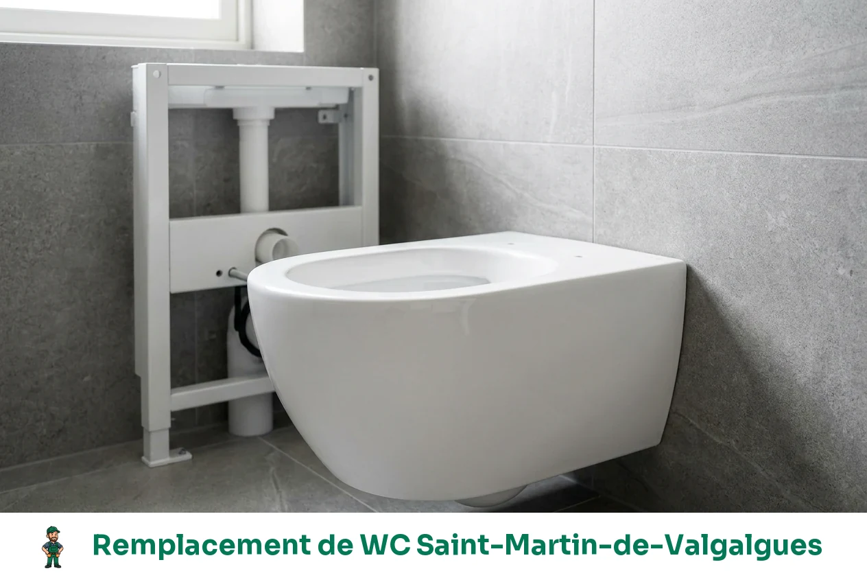 Remplacement de WC à Saint-Martin-de-Valgalgues