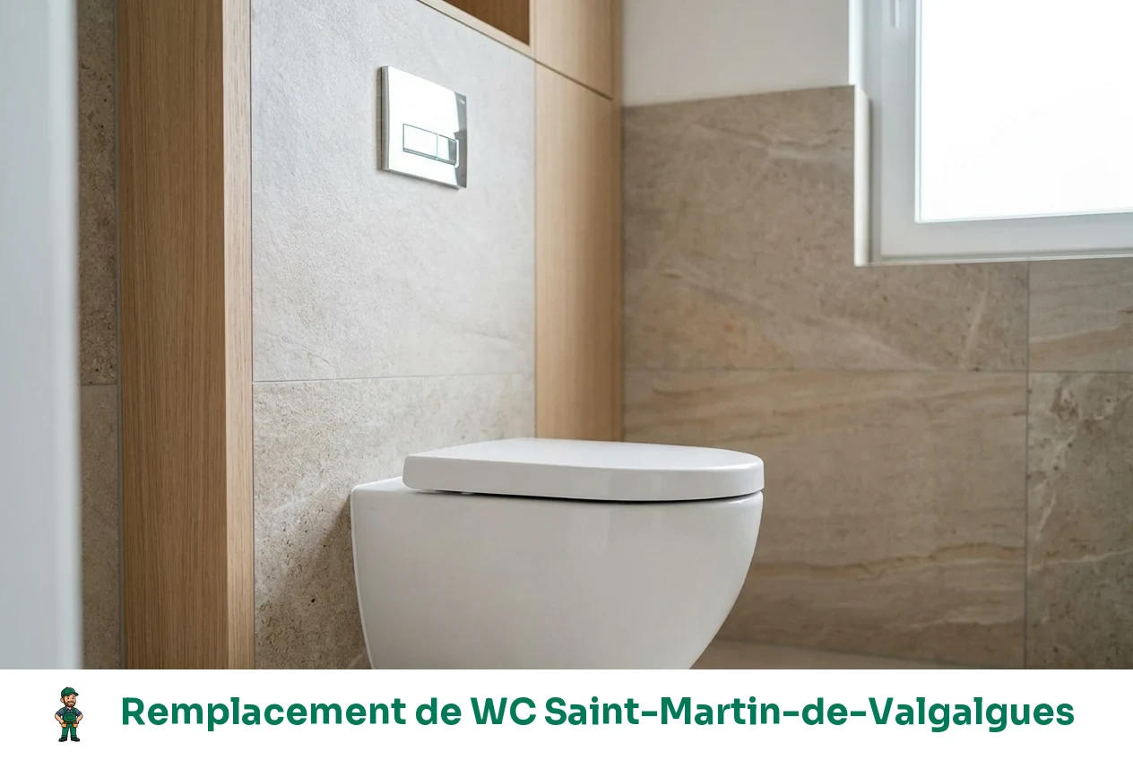 Remplacement de WC à Saint-Martin-de-Valgalgues