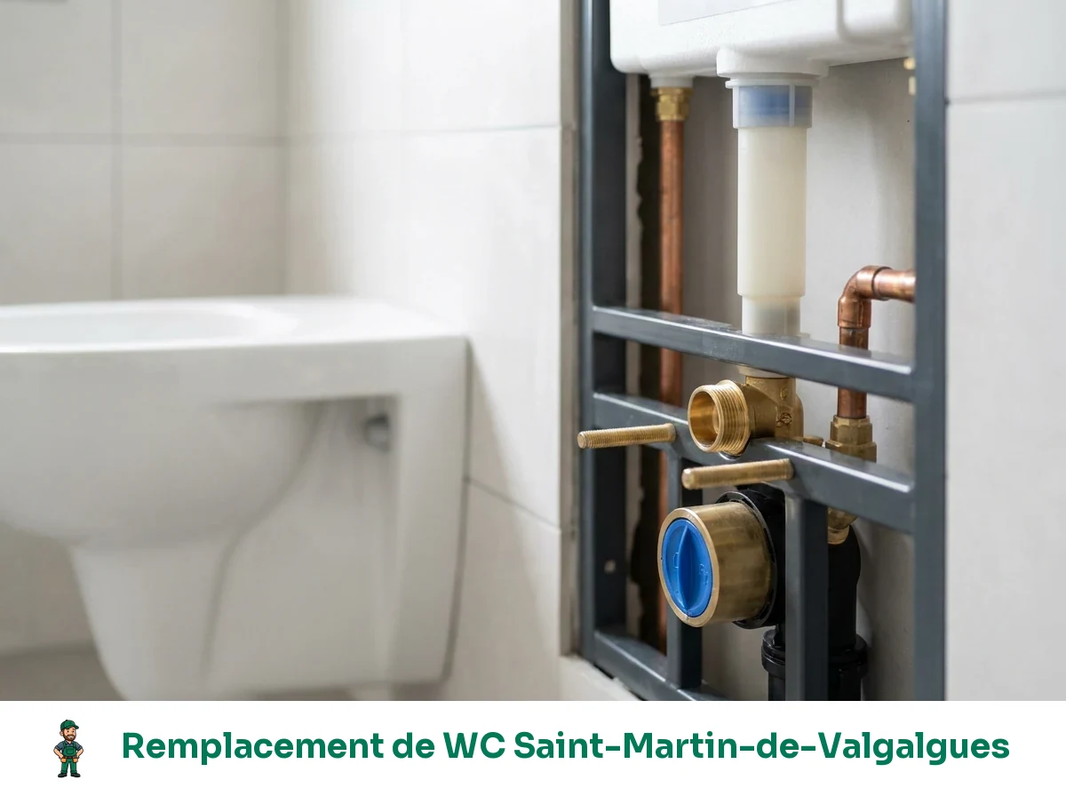 Remplacement de WC à Saint-Martin-de-Valgalgues