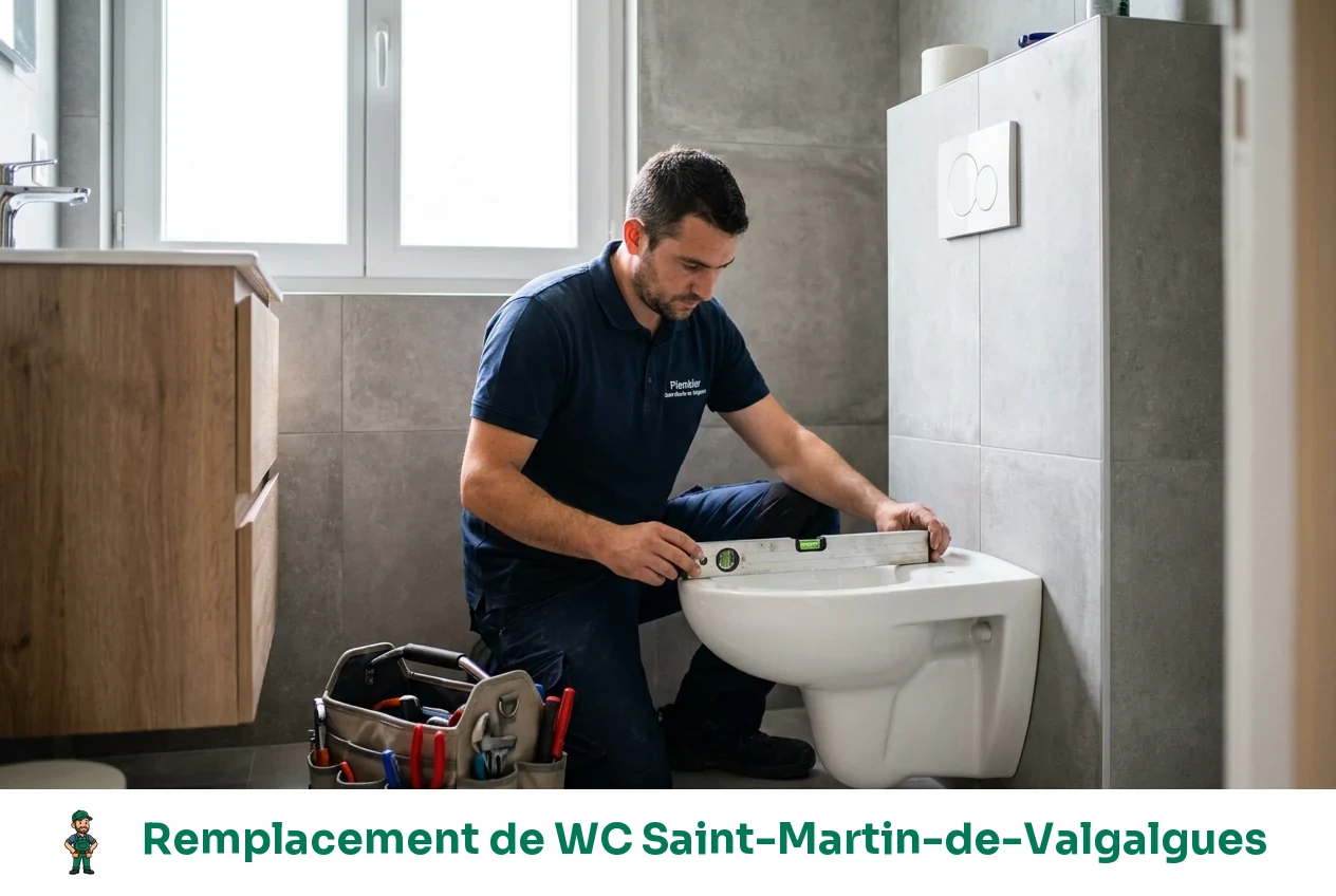Remplacement de WC à Saint-Martin-de-Valgalgues